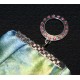 Bracelet en shibori et peyote "fleurs"