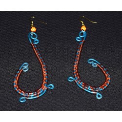 Boucles d'oreille en wire wrapping