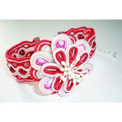 Bracelet en soutache "fleurs"