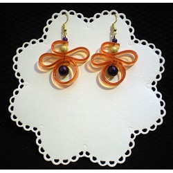 Boucles d'oreille en lacet plastique