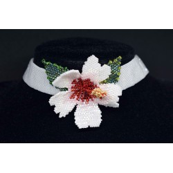 Collier en peyote "hibiscus"