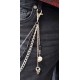 Bijou de ceinture en chaines et tête de mort