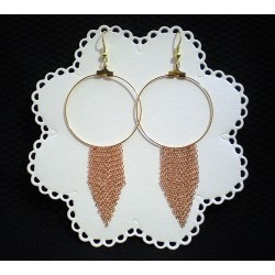 Créoles en plaqué or et or rose