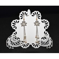 Boucles d'oreille en chaine et perles