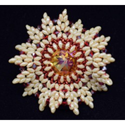 Broche soleil Swarovski - chic et sophistiqué