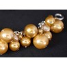 Ensemble bracelet et boucles d'oreille  perles dorées