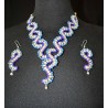 Collier et boucles d'oreille tissés en S - chic et raffiné