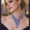 Collier et boucles d'oreille tissés en S - chic et raffiné