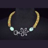 Collier floral perlé raffiné