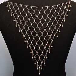 Bijou de dos mariage paqué or rose – Élégance pour mariée