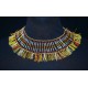 Collier plastron styl eegyptien en dégradé de rouge jaune