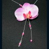 Collier orchidée  wire wrapping  bohème chic