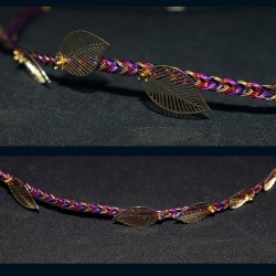 Serre-tête en wire wrapping bohème violet