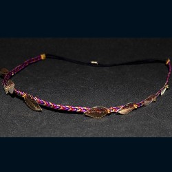 Serre-tête en wire wrapping bohème violet