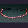 Serre-tête en wire wrapping bohème rouge