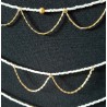 Bijou de dos mariage perlé et plaqué or - élégance et raffinement