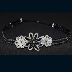 Serre-tête floral en soutache bohème chic