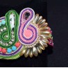 Bracelet perlé en soutache bohème chic coloré