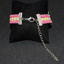 Bracelet perlé en soutache bohème chic coloré