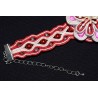 Bracelet floral perlé en soutache bohème chic