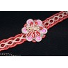 Bracelet floral perlé en soutache bohème chic