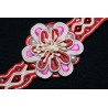 Bracelet floral perlé en soutache bohème chic