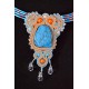 Collier en wire wrapping et soutache