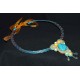 Collier en wire wrapping et soutache