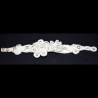 Bracelet floral perlé en soutache bohème chic blanc