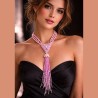 Collier cravate perlé - chic et élégant