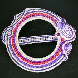 Boucle de foulard en soutache bohème chic