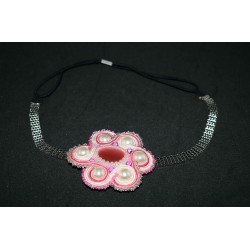 Serre-tête floral en soutache bohème chic