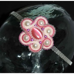 Serre-tête floral en soutache bohème chic