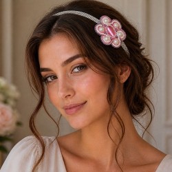 Serre-tête floral en soutache bohème chic