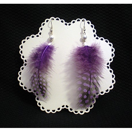Boucles d'oreille en plumes