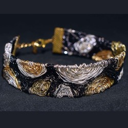 Bracelet bohème chic en wire wrapping tissé