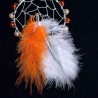 Collier attrape rêve orange bohème chic en wire wrapping