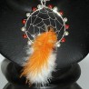 Collier attrape rêve orange bohème chic en wire wrapping