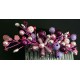 Peigne à chignon en wire wrapping mauve
