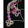 Collier bohème chic cheval violet en wire wrapping