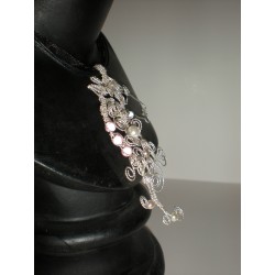 Collier bohème chic cheval violet en wire wrapping