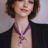 Collier bohème chic cheval violet en wire wrapping
