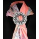 Boucle de foulard en soutache et perle