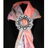 Boucle de foulard en soutache et perle