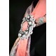 Boucle de foulard en soutache et perle
