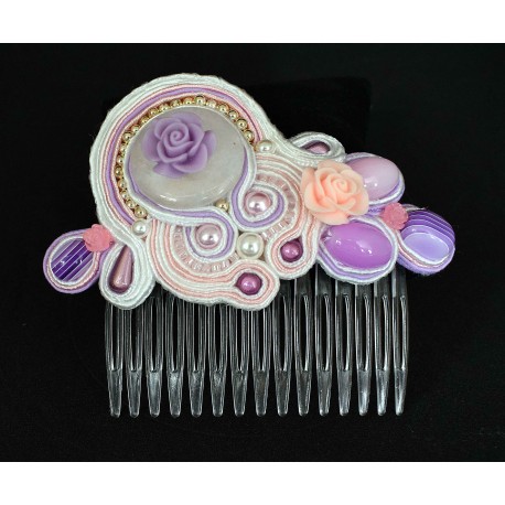Peigne à cheveux en soutache