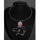 Collier en wire wrapping au cheval