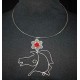 Collier en wire wrapping au cheval
