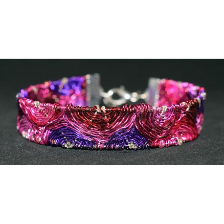 Bracelet en wire wrapping tissé