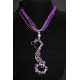 Collier en wire wrapping « hippocampe en améthystes»